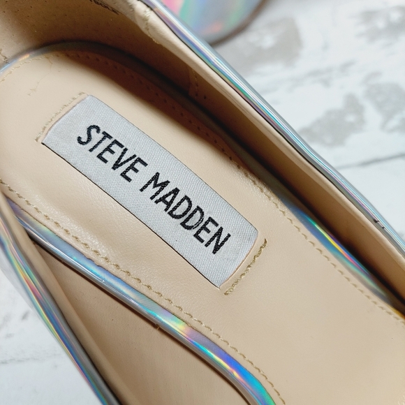 Steve Madden Salza Iridiscent Metallic Pointed Toe Pumps X128 - Picture 8 of 11
